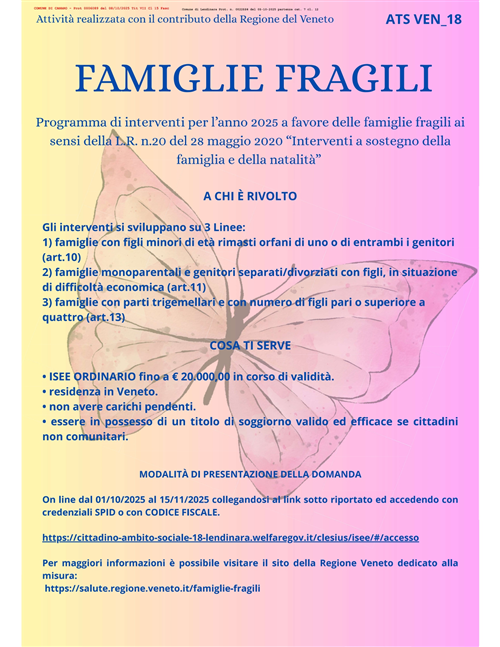 Interventi a sostegno della famiglia e della natalità